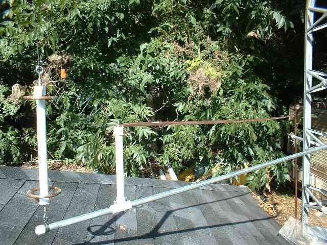Wide shot of roof feed assembly