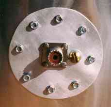 SO-239 connector mounted on metal plate
