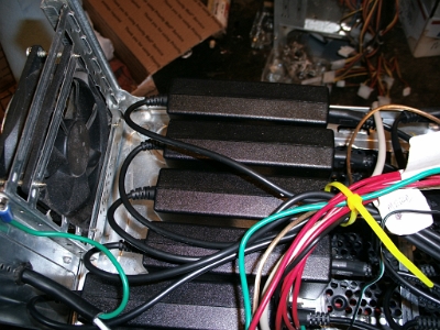 Inside of case Rear fan Center Fan