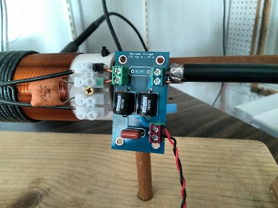 Attached to the LC31BST coupler is the Spectrotek DCT-1 that removes the DC fan power from the coaxial cable.