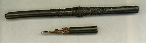 Badly Burnt Coax Cable!