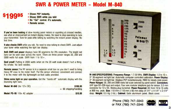 Palomar VSWR Meter